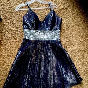 Black with silver A lined dress